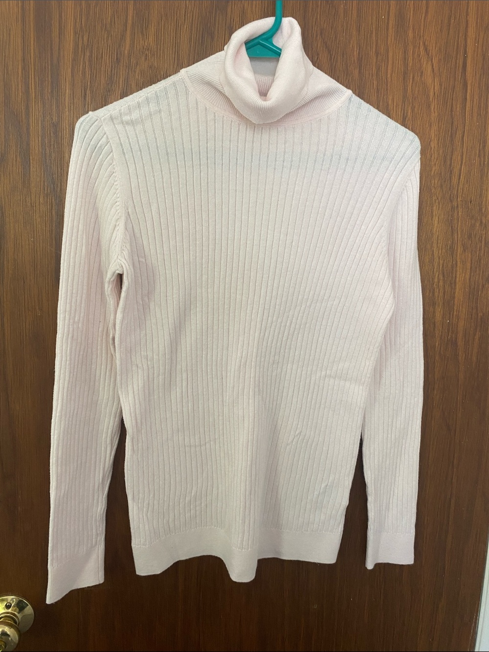 Talbots Light Pink Ribbed Turtleneck Sweater